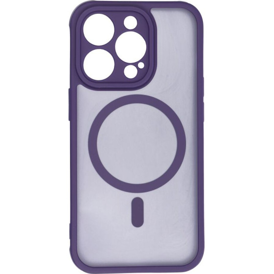 Full Matte Mag Cover Case Compatible With Magsafe For Iphone 14 Pro Purple OEM
