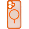 Full Matte Mag Cover Case Compatible With Magsafe For Iphone 16 Hermes Orange OEM