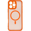 Full Matte Mag Cover Case Compatible With Magsafe For Iphone 16 Pro Max Hermes Orange OEM