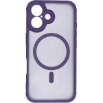 Full Matte Mag Cover Case Compatible With Magsafe For Iphone 16 Purple OEM