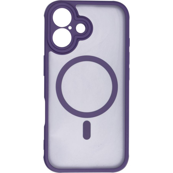 Full Matte Mag Cover Case Compatible With Magsafe For Iphone 16 Purple OEM