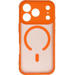 Full Matte Mag Cover Case Compatible With Magsafe For Iphone 17 Pro Hermes Orange OEM