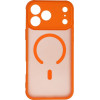 Full Matte Mag Cover Case Compatible With Magsafe For Iphone 17 Pro Max Hermes Orange OEM