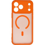 Full Matte Mag Cover Case Compatible With Magsafe For Iphone 17 Pro Max Hermes Orange OEM