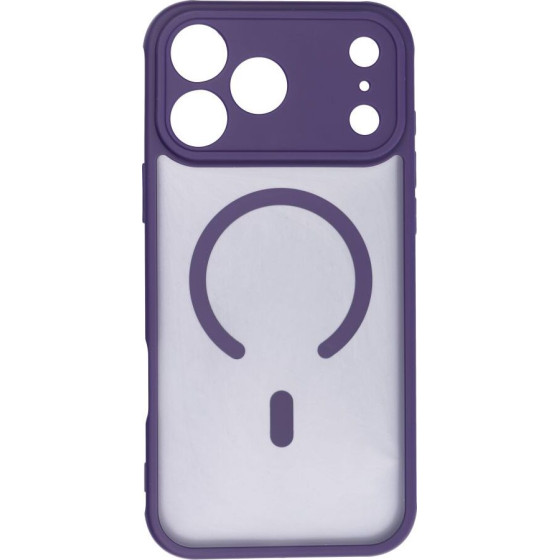 Full Matte Mag Cover Case Compatible With Magsafe For Iphone 17 Pro Max Purple OEM