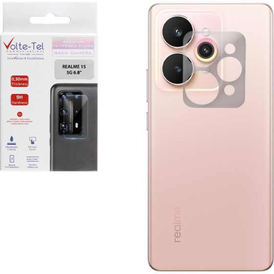 Volte-Tel Tempered Glass Realme 15 5G 6.8'' 9H 0.30mm For CAMERA