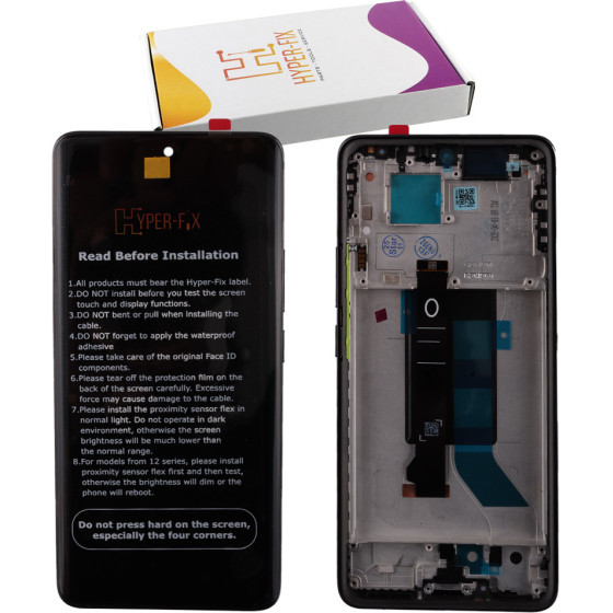 HYPER-Fix Xiaomi Poco X7 5G ����� + Touch Screen + Lens + Frame Black Service Pack - (HF-5600010O16P00)