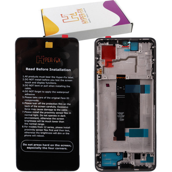 HYPER-Fix Xiaomi Redmi Note 13 Pro 5G/Poco X6 5G ����� + Touch Screen + Lens + Frame Blue Service Pack - (HF-5600010N1600)