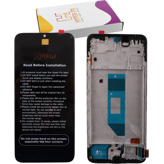 HYPER-Fix Xiaomi Redmi Note 14 4G ����� + Touch Screen + Lens + Frame Black Oled Service Pack - (HF-56000100O7E00)