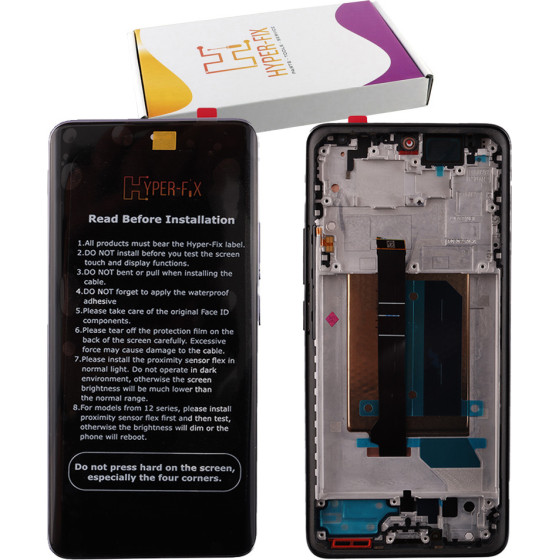 HYPER-Fix Xiaomi Redmi Note 14 Pro Plus 5G ����� + Touch Screen + Lens + Frame Black Service Pack - (HF-5600190O16U00)