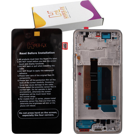 HYPER-Fix Xiaomi Redmi Note 14 Pro Plus 5G ����� + Touch Screen + Lens + Frame Blue Service Pack - (HF-5600170O16U00)