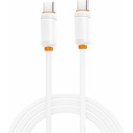 XO NB-Q302B ������� �������� & ��������� ��������� Type-C �� Type-C 60W ����� 1m - (XO NB-Q302B White)