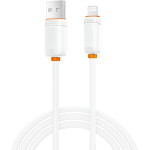 XO NB302 ������� ������� �������� & ��������� ��������� USB-A �� Lighting 3A ����� 1m - (XO NB302 White)