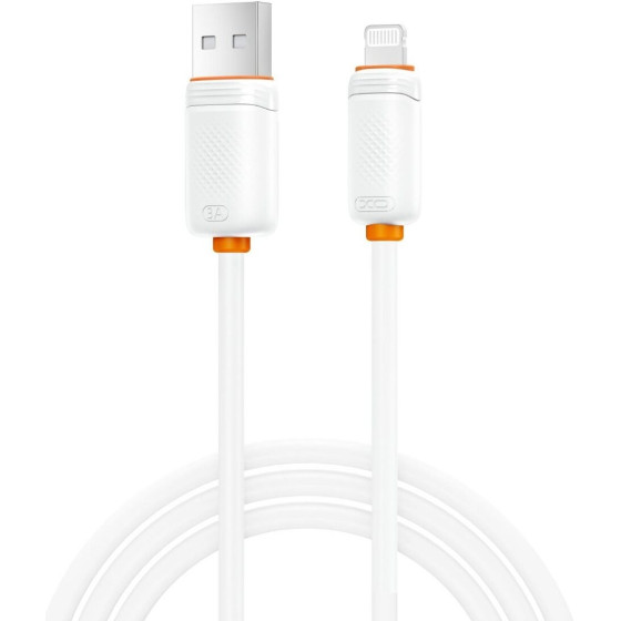 XO NB302 ������� ������� �������� & ��������� ��������� USB-A �� Lighting 3A ����� 1m - (XO NB302 White)
