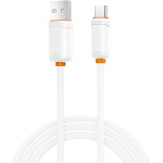 XO NB302 ������� ������� �������� & ��������� ��������� USB-A �� Type-C 3A ����� 1m - (XO NB302 White)