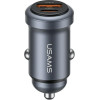 Usams Car Charger CC322 30W 1xUSB-A 1xUSB-C Tarnish - (CC322CC01)