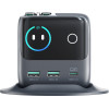 Joyroom Podix Gan 140W Desktop Charger With 5 Ports And Dual Retractable Cables - Gray - (JR-TRD01)