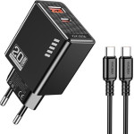 KAKUSIGA ��������� ������ KSC-1240 �� ������� USB-C, USB & USB-C, 20W, ������ - (KSC-1240-C-BK)