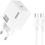 KAKUSIGA ��������� ������ KSC-1242 �� ������� USB-C, USB-C, 30W, ������ - (KSC-1242-C-WH)