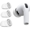 Techsuit - (3 pack) Replacement Ear Tips Airvibe (ET2) - For Apple Airpods Pro 3, Premium Silicone XS, S, L Sizes - White