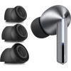 Techsuit - (3 pack) Replacement Ear Tips Airvibe (ET3) -For Samsung Galaxy Buds 3 Pro, Premium Silicone S, M, L Sizes - Black