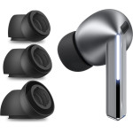 Techsuit - (3 pack) Replacement Ear Tips Airvibe (ET3) -For Samsung Galaxy Buds 3 Pro, Premium Silicone S, M, L Sizes - Black