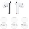 Techsuit - (3 pack) Replacement Ear Tips Airvibe (ET3) -For Samsung Galaxy Buds 3 Pro, Premium Silicone S, M, L Sizes - White