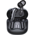 Techsuit - Premium Wireless Earbuds Echofit Pro - Bluetooth V5.4, ANC, ENC, 400mAh, Multi-Connect, Fast Charging, 6 Mic - Black - (CW5)