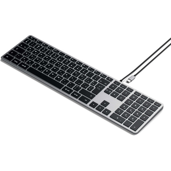 Satechi Wire Keyboard Usb C Qwerty Slim W3 Wired ST-UCSW3M Space gray
