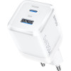 BWOO Gan Wall Charger CDA222 Pd 35W 1 x Usb 1 x USB-C, white