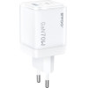BWOO Gan Wall Charger CDA224 Qc 70W 1 x Usb 1 x USB-C, white