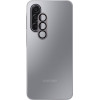 Volte-Tel Camera Glass Cover Samsung A17 4G A175/A17 5G �176 6.7'' 9H 0.30MM 3D Ar ALUMINIUM-Electroplating Frame SILVER
