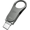 Silicon Power Mobile C80 Usb Flash Drive 16 Gb Usb Type-A / Usb Type-C 3.0 (3.1 Gen 1) Titanium - (SP016GBUC3C80V1S)