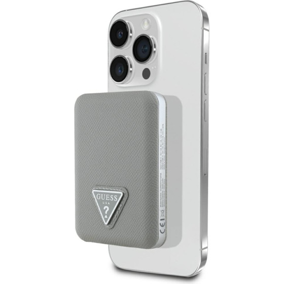 Guess Powerbank Grained Triangle 5000mAh 15W USB-C Magsafe - (GUPB5FPGTSPSE)