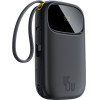 Baseus Enerfill FC31 10000mAh 45W Power Bank With USB-C And Lightning Cables - Black - (E0028C00)