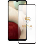 Idol 1991 Tempered Glass Samsung A12 A125/A12 Nacho A127 6.5'' 9H 0.25mm Special Full Cover Full Glue Semi Curved BLACK