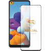 Idol 1991 Tempered Glass Samsung A21s A217/A21 A215 2020 6.5'' 9H 0.25mm Special Full Cover Full Glue Semi Curved BLACK
