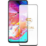 Idol 1991 Tempered Glass Samsung A70 2019 A705 6.7'' 9H 0.25mm Special Full Cover Full Glue Semi Curved BLACK