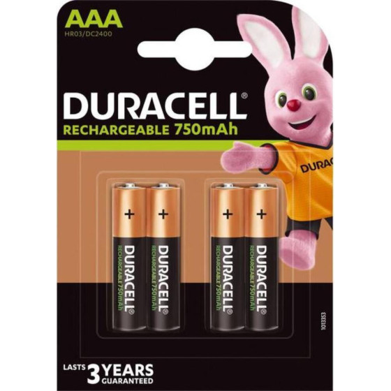 Duracell Recharge R03 Aaa 750 Mah Rechargeable Battery (blister) - (17069)