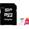 Silicon Power Elite Colorful 64 Gb Microsdhc UHS-I Class 10 - (SP064GBSTXBV1V20SP)