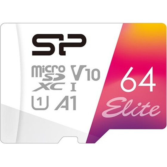 Silicon Power Elite Colorful 64 Gb Microsdhc UHS-I Class 10 - (SP064GBSTXBV1V20SP)