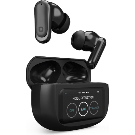 SBS Wireless Earphones Tws With Lcd ANC/Enc Black - (EARTWSDISPLBTK)