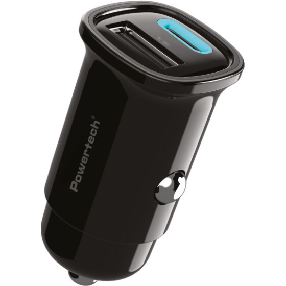Powertech ��������� ����������� Usb & USB-C, 30W, ������ - (PT-1538)
