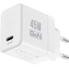 Crong Ultra Compact Gan - USB-C 45W Pd 3.0 Wall Charger With Pps (White) - (CRGGN1C45WHI)