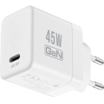 Crong Ultra Compact Gan - USB-C 45W Pd 3.0 Wall Charger With Pps (White) - (CRGGN1C45WHI)