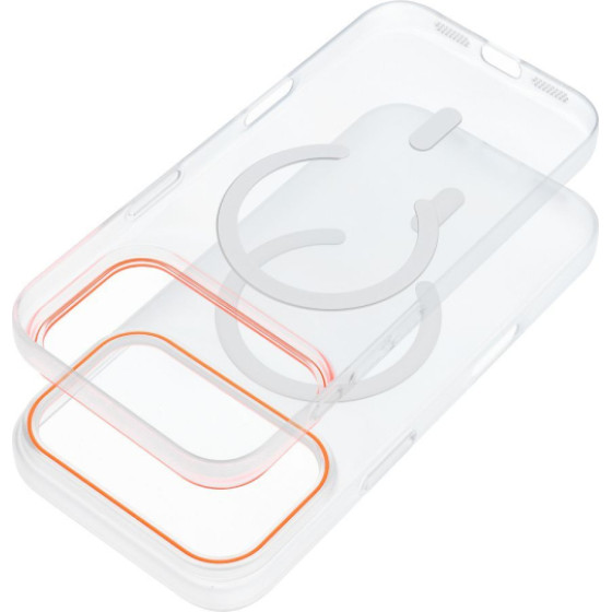 Senso Neon Mag Iphone 17 orange/Transparent Backcover - (SENMIP17OT)