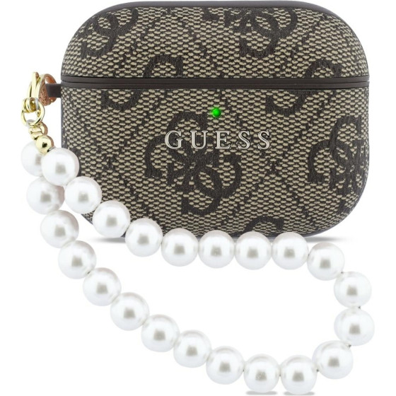 Guess Case 4G Pearl Strap For Airpods Pro 3 Brown - (GUAP3P4E4PSW)