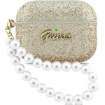 Guess Case Glitter Pearl Strap For Airpods Pro 3 Gold - (GUAP3GLGPSD)
