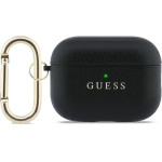 Guess Case Grained Classic Logo Hook For Airpods Pro 3 Black - (GUAP3PGUGMK)