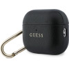 Guess Case Grained Classic Logo Hook For Airpods Pro 3 Black - (GUAP3PGUGMK)